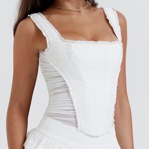 House of CB White Tank Top